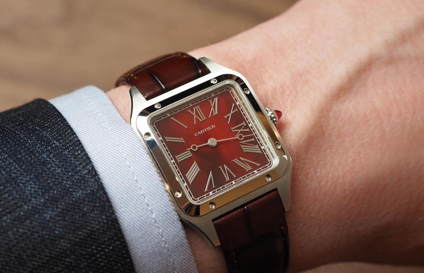 Cartier Santos Dumont Rote Replica Uhren Kaufen