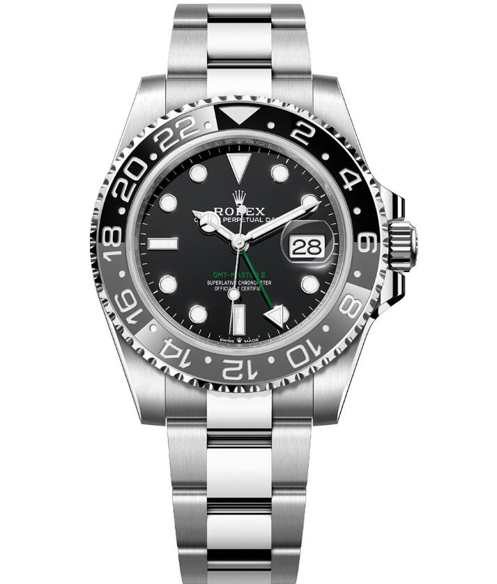 Fake Rolex Gmt Master Ii 126710 Grnr Mit Grauer Und Schwarzer Lünette